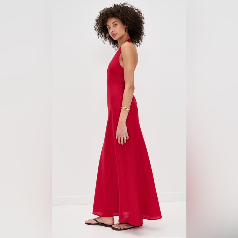 Reformation Red Halter Maxi Dress - Picture 7 of 11